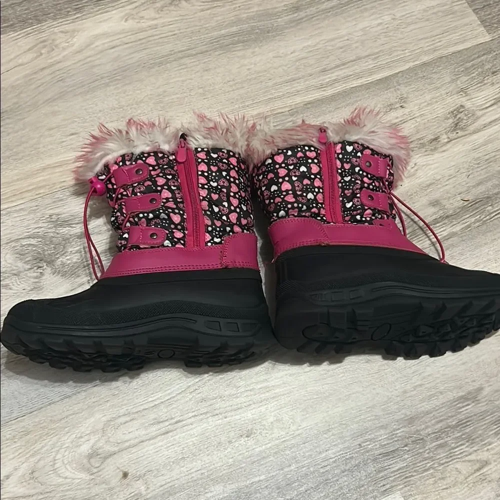 Dream Pairs Pink and Black Kids Boots